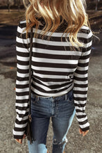 Load image into Gallery viewer, Striped Turtleneck Long Sleeve Knit Top