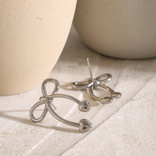 Load image into Gallery viewer, Stainless Steel Bow Earrings