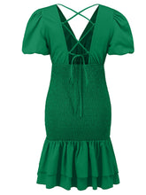 Load image into Gallery viewer, Layered Backless V-Neck Short Sleeve Dress