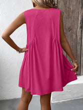 Load image into Gallery viewer, Ivy Lane Ruched V-Neck Sleeveless Mini Dress