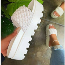 Load image into Gallery viewer, PU Leather Open Toe Platform Sandals