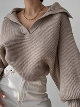 Load image into Gallery viewer, Johnny Collar Long Sleeve Sweater