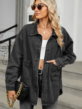 Load image into Gallery viewer, Removable Hood Button Up Long Sleeve Denim Jacket