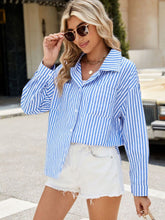Load image into Gallery viewer, Striped Button Up Long Sleeve Shirt