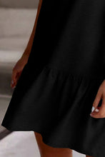 Load image into Gallery viewer, Ruffled Round Neck Cap Sleeve Mini Dress