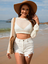 Load image into Gallery viewer, Openwork Long Sleeve Cover-Up
