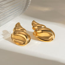 Load image into Gallery viewer, 18K Gold-Plated Conch Earrings