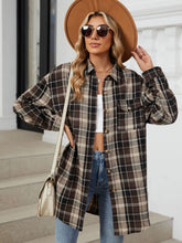 Load image into Gallery viewer, Plaid Collared Neck Long Sleeve Shirt