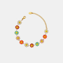 Load image into Gallery viewer, Titanium Steel Oil Drip Flower Bracelet