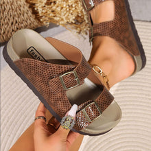 Load image into Gallery viewer, PU Leather Buckle Sandals
