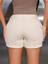 Load image into Gallery viewer, Mid-Rise Waist Denim Shorts with Pockets