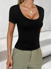 Load image into Gallery viewer, Scoop Neck Short Sleeve T-Shirt