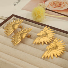 Load image into Gallery viewer, Titanium Steel Gold-Plated Earrings
