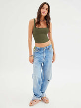 Load image into Gallery viewer, Square Neck Wide Strap Tank