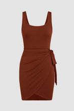 Load image into Gallery viewer, Tied Scoop Neck Sleeveless Mini Dress