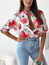 Load image into Gallery viewer, Printed Button Up Half Sleeve Shirt