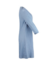 Load image into Gallery viewer, Full Size V-Neck Half Sleeve Denim Dress
