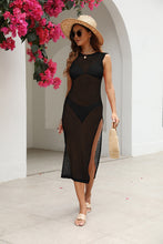 Load image into Gallery viewer, Cutout Openwork Round Neck Sleeveless Cover-Up