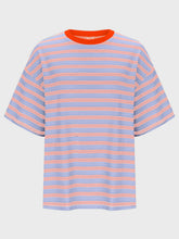 Load image into Gallery viewer, Striped Round Neck Half Sleeve T-Shirt