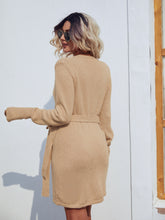 Load image into Gallery viewer, Tied Open Front Long Sleeve Cardigan