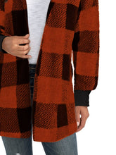 Load image into Gallery viewer, Plaid Long Sleeve Hooded Coat
