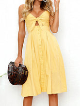Load image into Gallery viewer, Cutout Smocked Sweetheart Neck Cami Dress