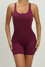 Load image into Gallery viewer, Crisscross Scoop Neck Sleeveless Active Romper