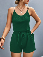 Load image into Gallery viewer, Scoop Neck Romper with Pockets