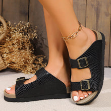 Load image into Gallery viewer, PU Leather Buckle Sandals