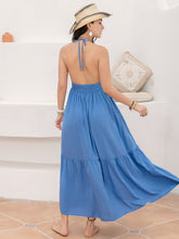 Load image into Gallery viewer, Printed Halter Neck Maxi Cami Dress