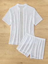 Load image into Gallery viewer, Open Front Half Sleeve Top and Shorts Cover Up Set