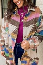 Load image into Gallery viewer, Geometric Button Up Long Sleeve Jacket