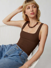 Load image into Gallery viewer, Square Neck Wide Strap Tank