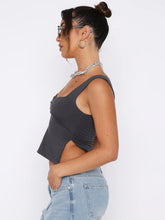 Load image into Gallery viewer, Ruched Sweetheart Neck Wide Strap Tank