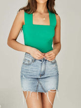 Load image into Gallery viewer, Square Neck Wide Strap Tank