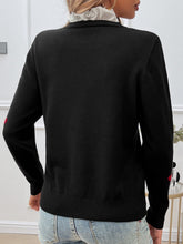 Load image into Gallery viewer, Devine Lace Detail Heart Long Sleeve Sweater