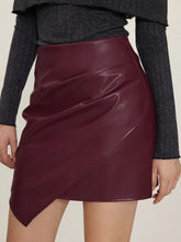 Load image into Gallery viewer, Ruched Mini Skirt with Zipper