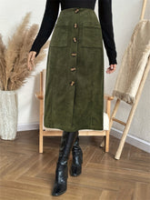 Load image into Gallery viewer, Pocketed Back Elastic Waist Skirt