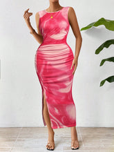 Load image into Gallery viewer, Slit Round Neck Midi Tank Dress