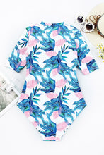 Load image into Gallery viewer, Printed Notched Half Sleeve One-Piece Swimwear