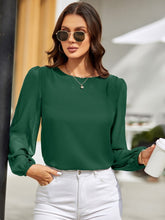 Load image into Gallery viewer, Round Neck Long Sleeve Blouse