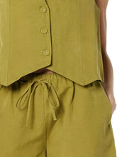 Load image into Gallery viewer, Button Up V-Neck Top and Pocketed Shorts Set