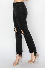 Load image into Gallery viewer, RISEN Full Size Distressed Raw Hem Jeans with Pockets