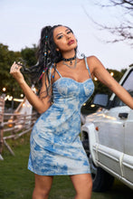 Load image into Gallery viewer, Tied Tie-Dye Sleeveless Mini Cami Dress
