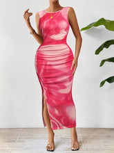 Load image into Gallery viewer, Slit Round Neck Midi Tank Dress