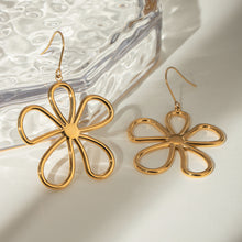 Load image into Gallery viewer, 18K Gold-Plated Flower Earrings