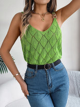 Load image into Gallery viewer, Openwork Scoop Neck Knit Vest