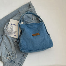 Load image into Gallery viewer, Adjustable Strap Denim Shoulder Bag