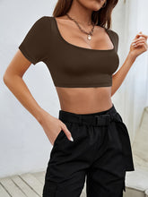 Load image into Gallery viewer, Square Neck Short Sleeve T-Shirt