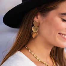 Load image into Gallery viewer, 18K Gold-Plated Heart Earrings